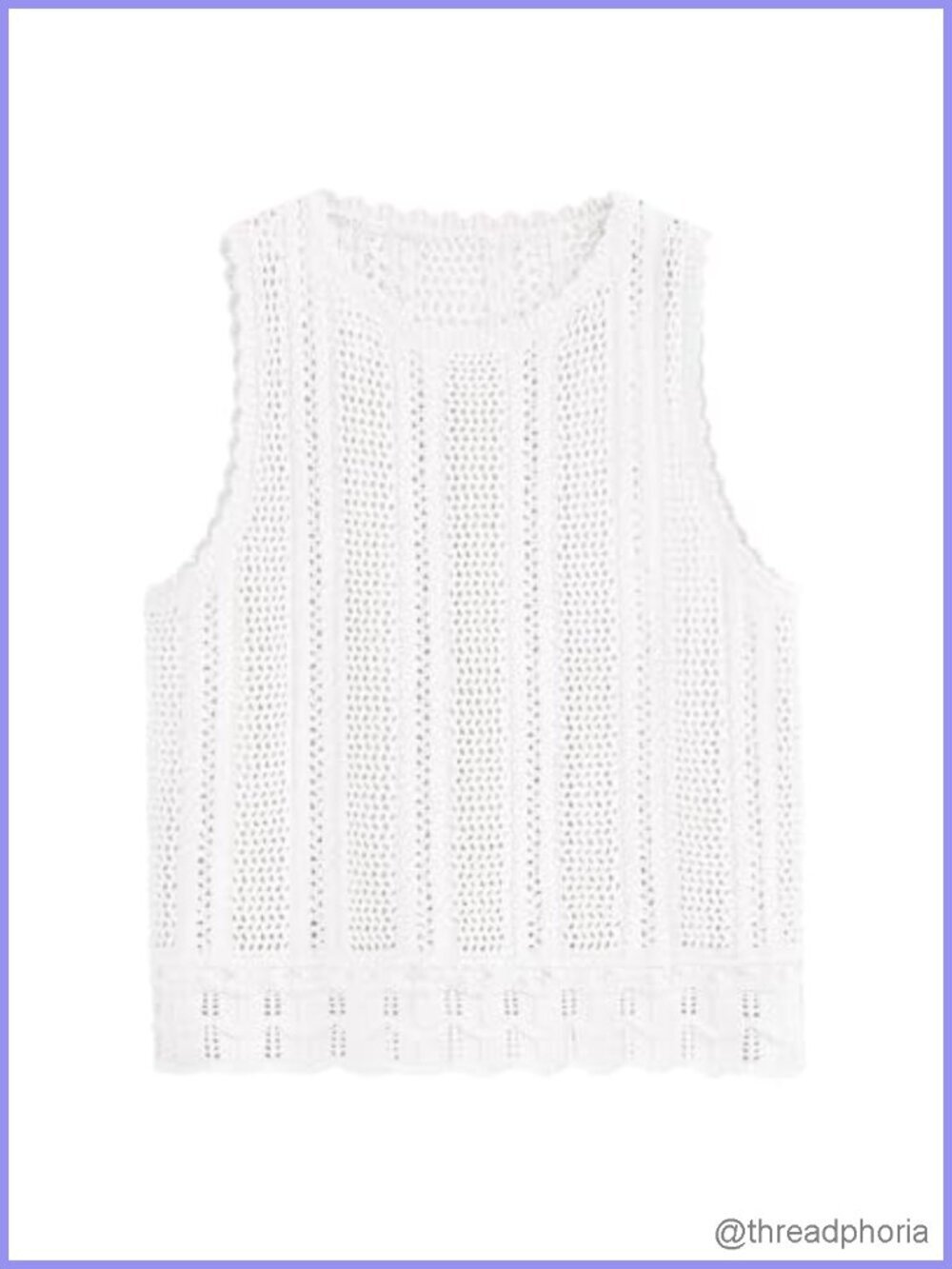 Crochet Tank Top Cover Up for Women Beach Vacation Sweater Vest